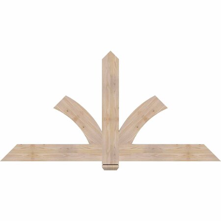 Ekena Millwork Redmond Smooth Timber Gable Bracket, Douglas Fir, 72"W x 36"H x 1 1/2"D x 5 1/2"F, 12/12 Pitch GBW072X36X0206RED00SDF